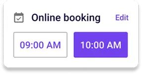 Online booking interface overlay
