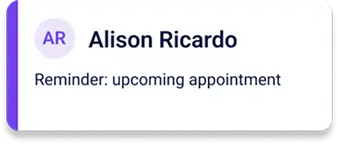 Reminder notification overlay